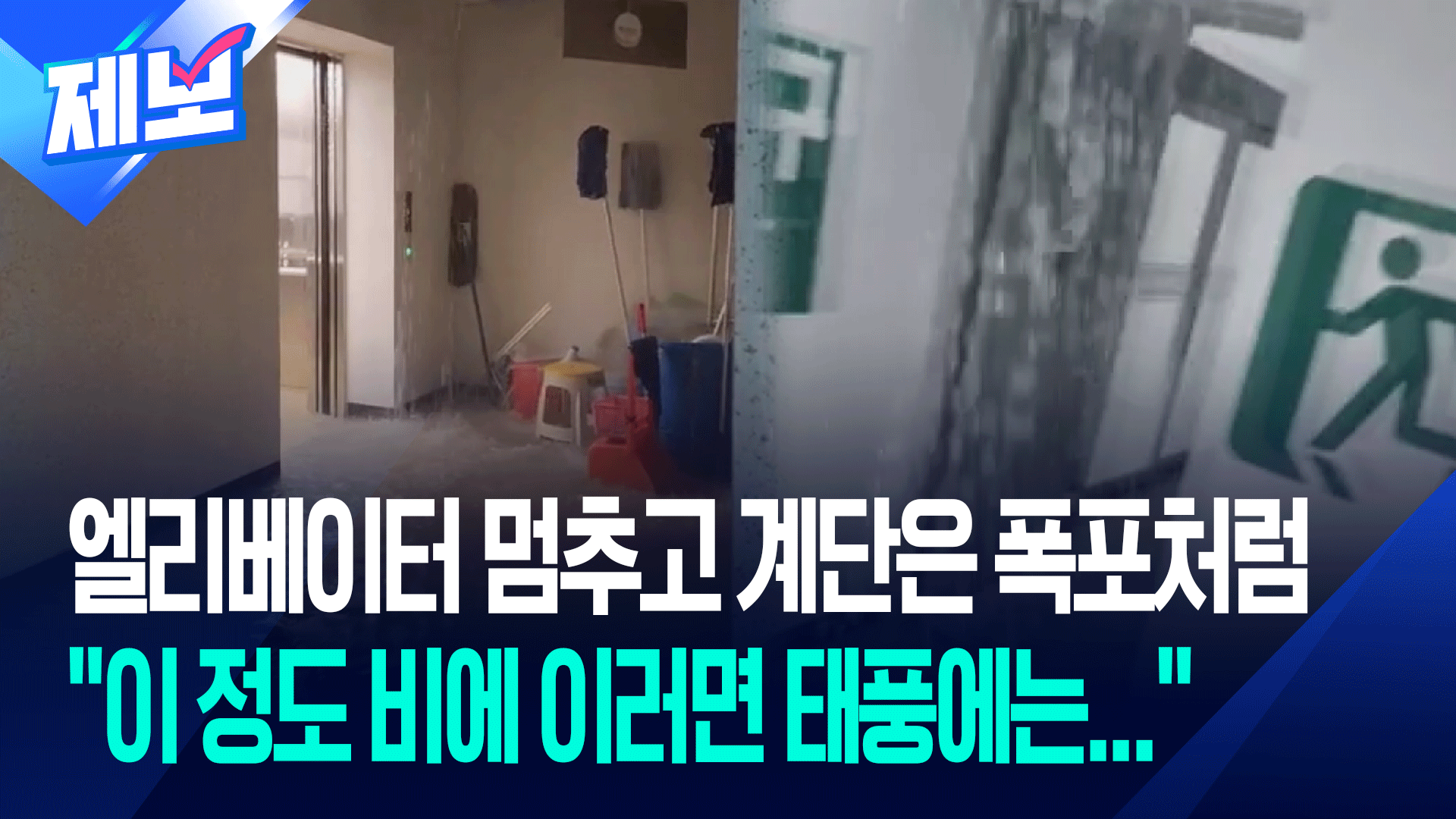 [제보] 시간당 47.5㎜ 폭우 내린 평택 청북…‘물난리’ 난 주상복합 건물
