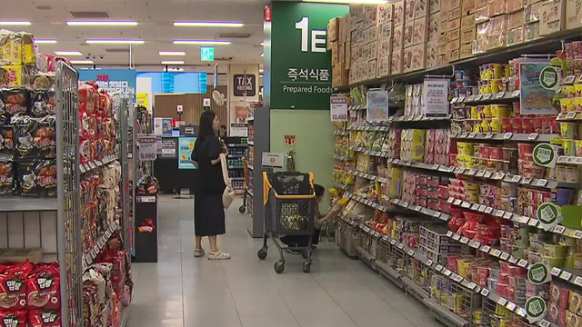 라면 등 가공식품 ‘들썩’…물가 상승률 다시 2%대