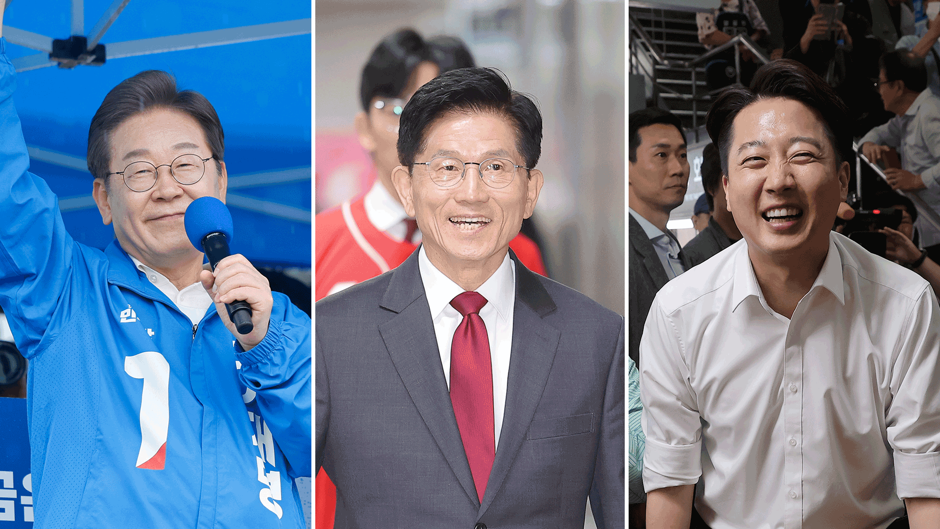 후보 확정 뒤 첫 여론조사…이재명 46%·김문수 31%·이준석 8% [여론조사]