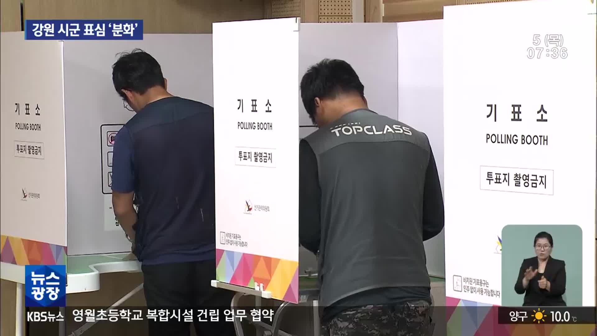 강원 시군 표심 ‘분화’…역대 표심 ‘요동’