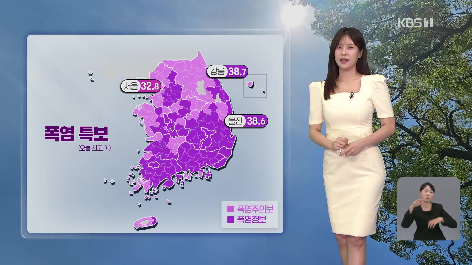 밤사이 열대야…무더위 속 곳곳 소나기