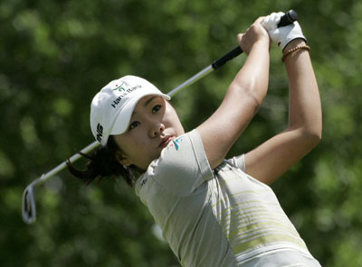  29일(현지시간) 미국 미네소타주 에디나 인터라켄골프장에서 열린 미국여자프로골프(LPGA) 투어 메이저 대회 제63회 US여자오픈, 김인경이 4번홀에서 티샷을 하고 있다. 김인경은 4언더파 288타로 공동 3위에 올랐다. 