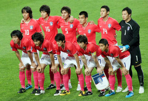  10일 서울월드컵경기장에서 열린 2010 남아공 월드컵 아시아지역 최종예선에서 사우디아라비아전에 출전한 태극전사들. 
