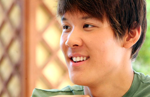 2009로마 세계수영선수권대회에 출전한 마린보이 박태환이 남자 자유형 1,500m예선 경기를 하루 앞둔 31일 오후(현지시각) 로마 시내 한 호텔에서 기자들과 인터뷰를 하고 있다. 