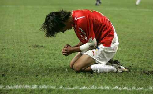 13일 (현지시각) 모나코 루이Ⅱ세 경기장에서 열린 2008-2009 프랑스 정규리그 5라운드 홈 경기 AS모나코 대 생제르맹전에서 AS모나코의 박주영이 득점 후 기쁨을 표하고 있다. 